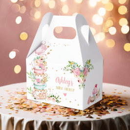 Caja Para Regalos Se está preparando una bebé de una flor rosa de té