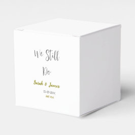 Caja Para Regalos Seguimos haciendo boda aniversario simple oro gris