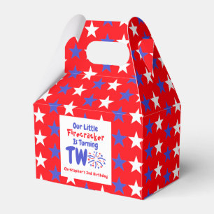 Caja Para Regalos Segundo cumpleaños de Little Firecracker