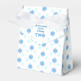 Caja Para Regalos Segundo cumpleaños del pequeño copo de nieve