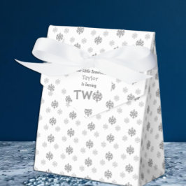 Caja Para Regalos Segundo cumpleaños del pequeño copo de nieve