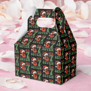 Caja Para Regalos Seis Siete 67 Gorro de Santa Divertido Navidad Xma