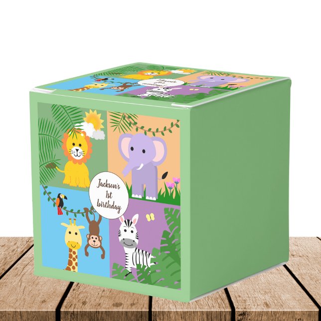 Caja Para Regalos Selva Safari Animales salvajes Niños Día de Aniver (Subido por el creador)