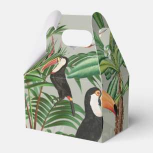 Caja Para Regalos Selva tropical acuática y aves turcas