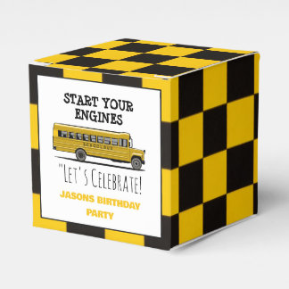 Caja Para Regalos Señal de parada de autobús escolar amarillo para c