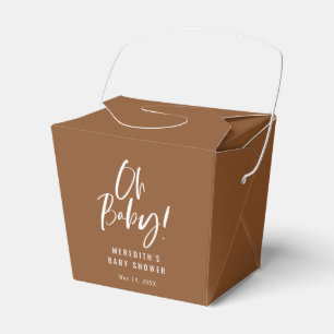 Caja Para Regalos Sencilla caligrafía Sexo Neutral Baby Shower