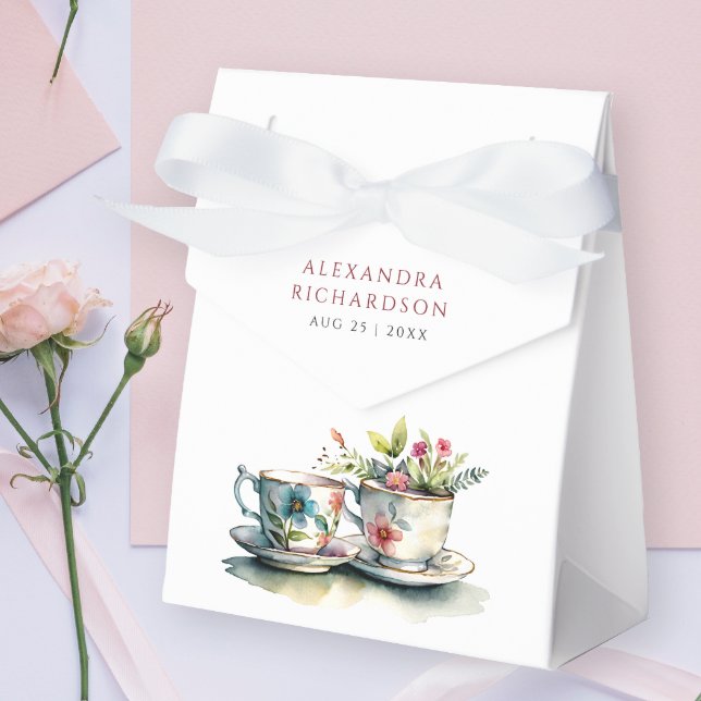Caja Para Regalos Sencilla elegancia Bridal Floral Tea Fiesta acuare (Subido por el creador)