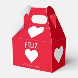 Caja Para Regalos Sencillo Día de San Valentín blanco español