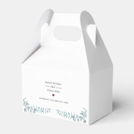 Caja Para Regalos Sencillo pastel Boda de color azul turbio