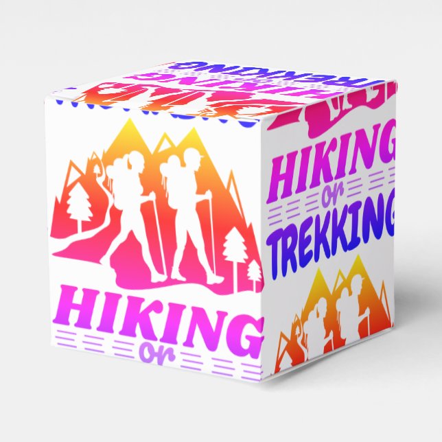 Caja Para Regalos Senderismo o Trekking (Costado Anverso)