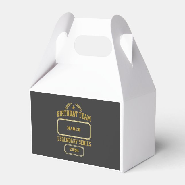 Caja Para Regalos Serie Legendaria Personalizada de Oro Cumpleaños (Front Side)