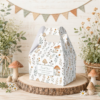 Caja Para Regalos Setas del bosque, flores silvestres, botánica fron