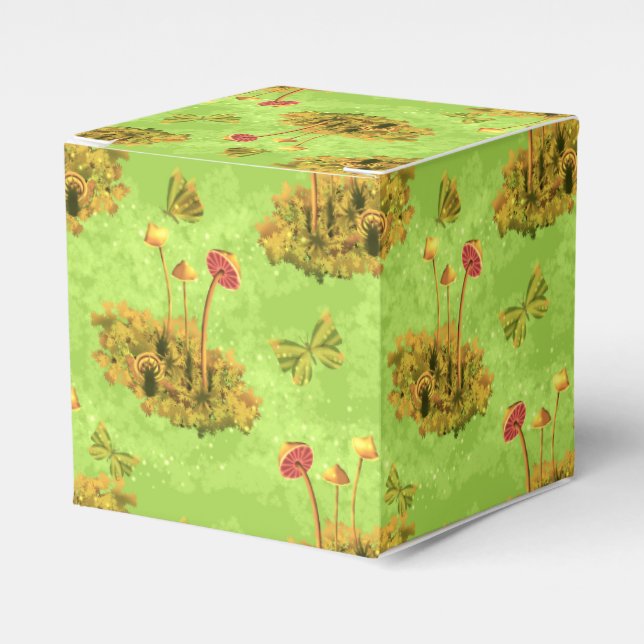 Caja Para Regalos Setas en musgo (Costado Anverso)