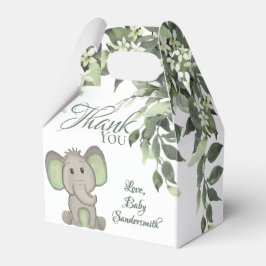 Caja Para Regalos Sexo de acuarela Elefante Neutral Baby Shower