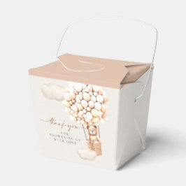 Caja Para Regalos Sexo marrón Bear Neutral Bear Balloons Favor Box