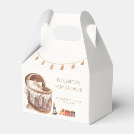 Caja Para Regalos Sexo Neutral Cute Boho Bassinet Baby Shower