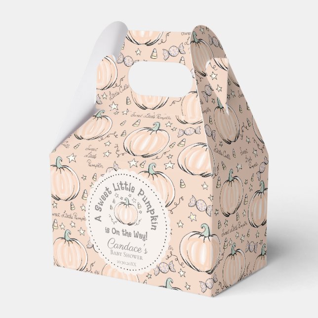 Caja Para Regalos Sexo Neutral Sweet Little Pumpkin Baby Shower (Front Side)