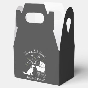 Caja Para Regalos Sexo neutro en Baby Shower para perro con recupera