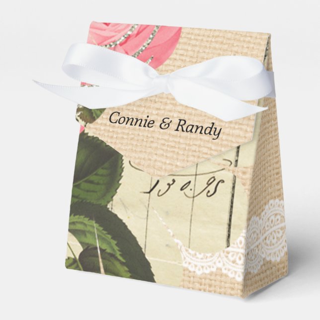 Caja Para Regalos Shabby Chic Favor Box (Front Side)