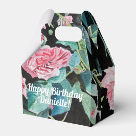 Caja Para Regalos Shabby Rosa Rosa Floral Té Fiesta Café Favorito Bo