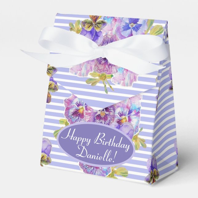 Caja Para Regalos Shabby Rosa Rosa Floral Té Fiesta Café Favorito Bo (Front Side)