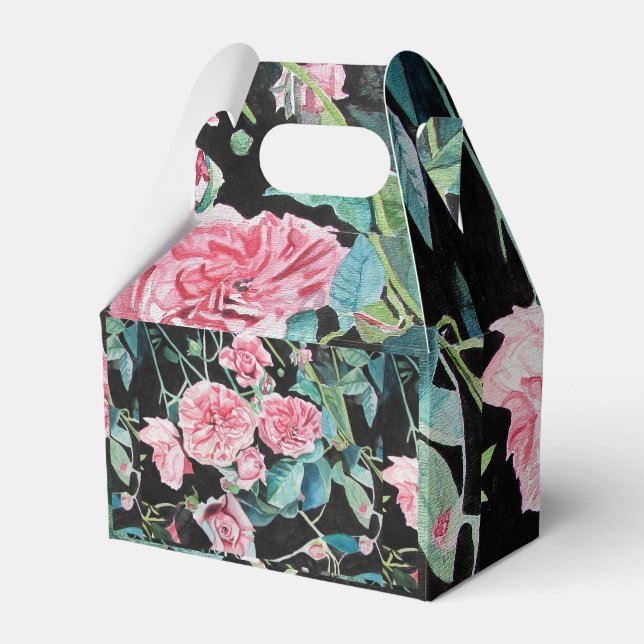 Caja Para Regalos Shabby Rosa Rosa Floral Té Fiesta Café Favorito Bo (Front Side)