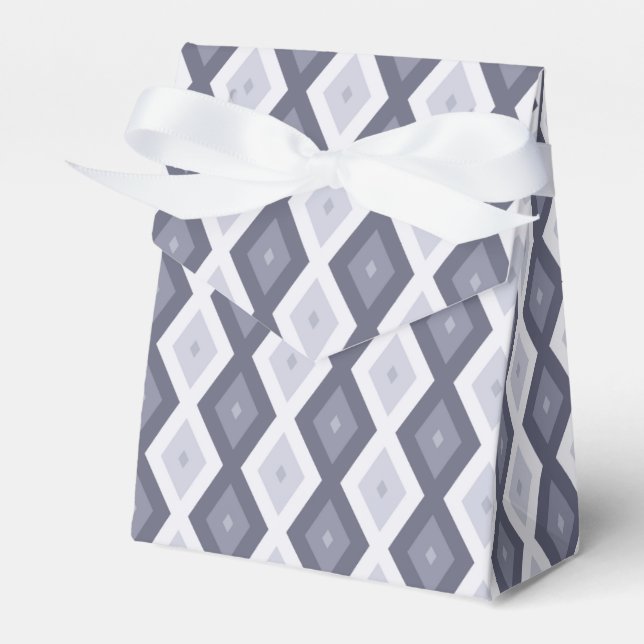 Caja Para Regalos Shades of blue grey diamond pattern (Front Side)