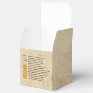 Caja Para Regalos Shakespeare Sonnet 116 (CXVI) sobre pergamino