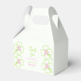 Caja Para Regalos  Shamrock Pink Green  Bridal Shower Thank You