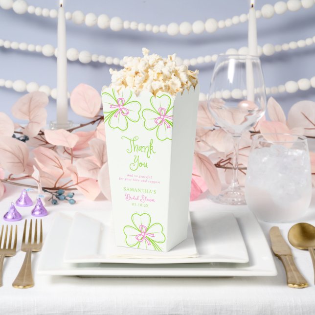Caja Para Regalos  Shamrock Pink Green  Bridal Shower Thank You (Boda)