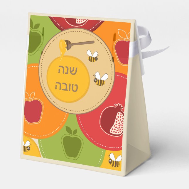 Caja Para Regalos Shanah Tovah Rosh Hashanah Año Nuevo judío (Reverso)