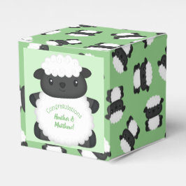 Caja Para Regalos Sheep Baby Shower Green