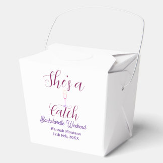 Caja Para Regalos She's a catch champagne bottle bachelorette weeken