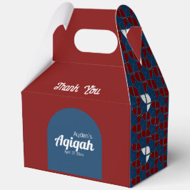 Caja Para Regalos SHRIMPLEMENTE Patrón Azul Rojo, Aqiqah Baby Shower