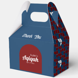 Caja Para Regalos SHRIMPLEMENTE Patrón rojo azul, Aqiqah Baby Shower