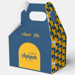Caja Para Regalos SHRIMPLY Blue Yellow Pattern, Aqiqah Baby Shower