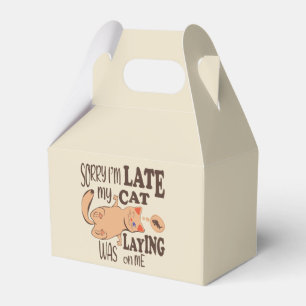 Caja Para Regalos Siento haber llegado tarde cuando mi gato se posó 
