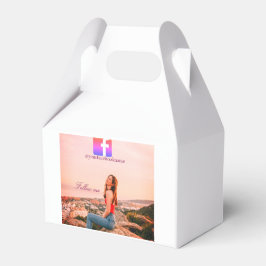 Caja Para Regalos síguenos nombre de usuario de facebook redes socia