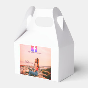 Caja Para Regalos síguenos nombre de usuario de facebook redes socia