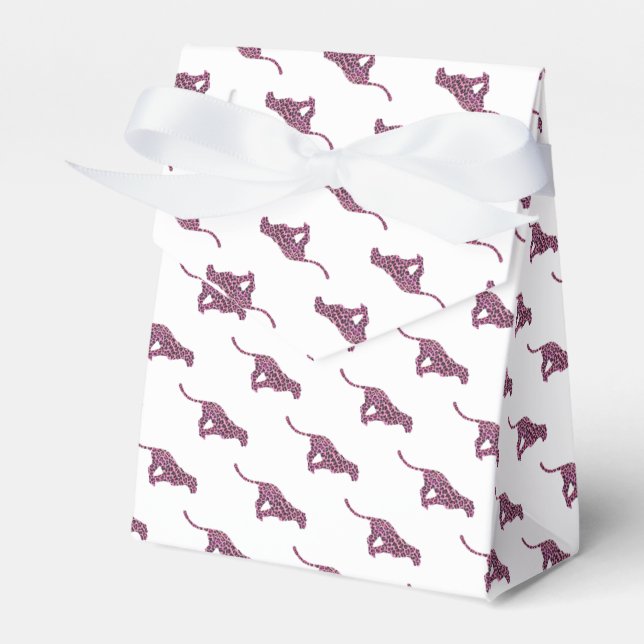 Caja Para Regalos Silhouette Pink and Black Leopardo (Front Side)