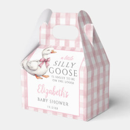 Caja Para Regalos Silly Goose Pink Gingham Baby Shower