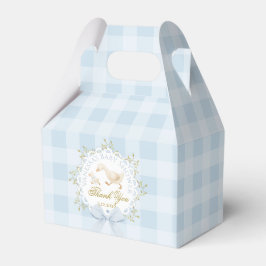 Caja Para Regalos Silly Goose Whimsical Blue Gingham Baby Shower