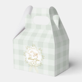 Caja Para Regalos Silly Goose Whimsical Sage Gingham Baby Shower