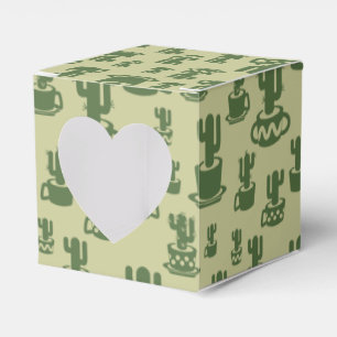 Caja Para Regalos Silueta de cactus suculenta en tazas y macetas