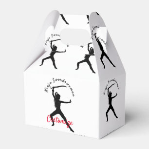 Caja Para Regalos Silueta de espadachina ninja Thunder_Cove 