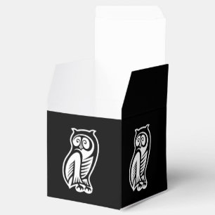 Caja Para Regalos Símbolo de búho blanco