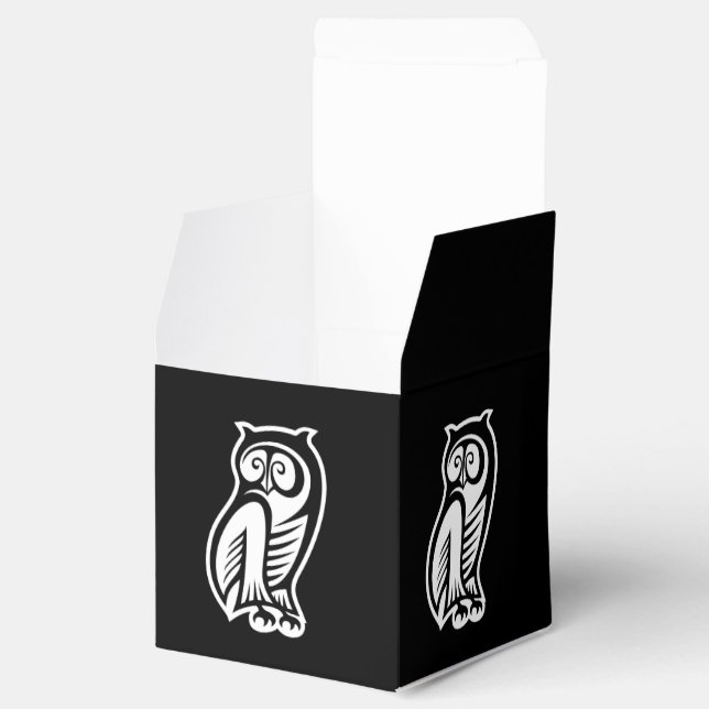 Caja Para Regalos Símbolo de búho blanco (Abierto)