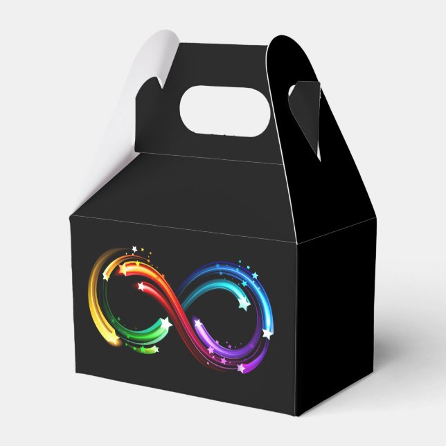 Caja Para Regalos Símbolo de infinito de cometas de arcoíris (Front Side)