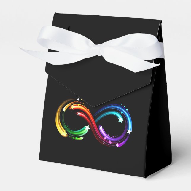 Caja Para Regalos Símbolo de infinito de cometas de arcoíris (Front Side)