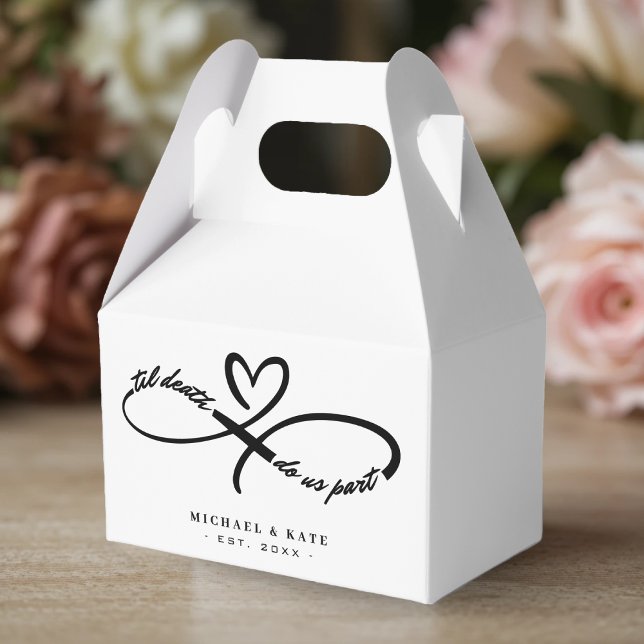 Caja Para Regalos Símbolo de infinito hasta la muerte nos hace Boda  (Til Death Do Us Part Infinity Symbol Heart Wedding Favor Boxes
)